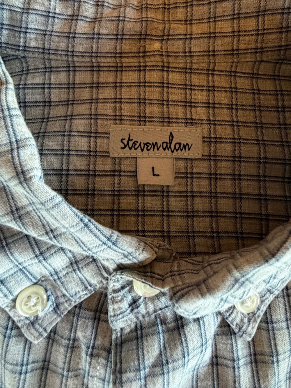 Vintage Steve Alan button down,  cotton, Large